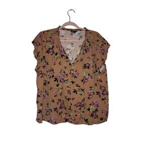 Buffalo by David Bitton Floral Boho Blouse Size XXL
